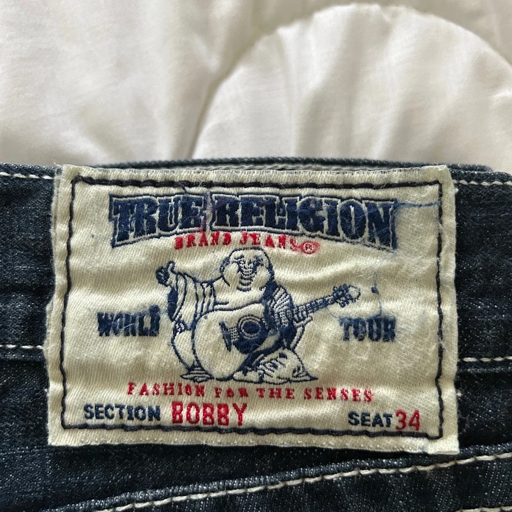 True Religion Men’s Dark Indigo Bobby Straight Leg Jeans
